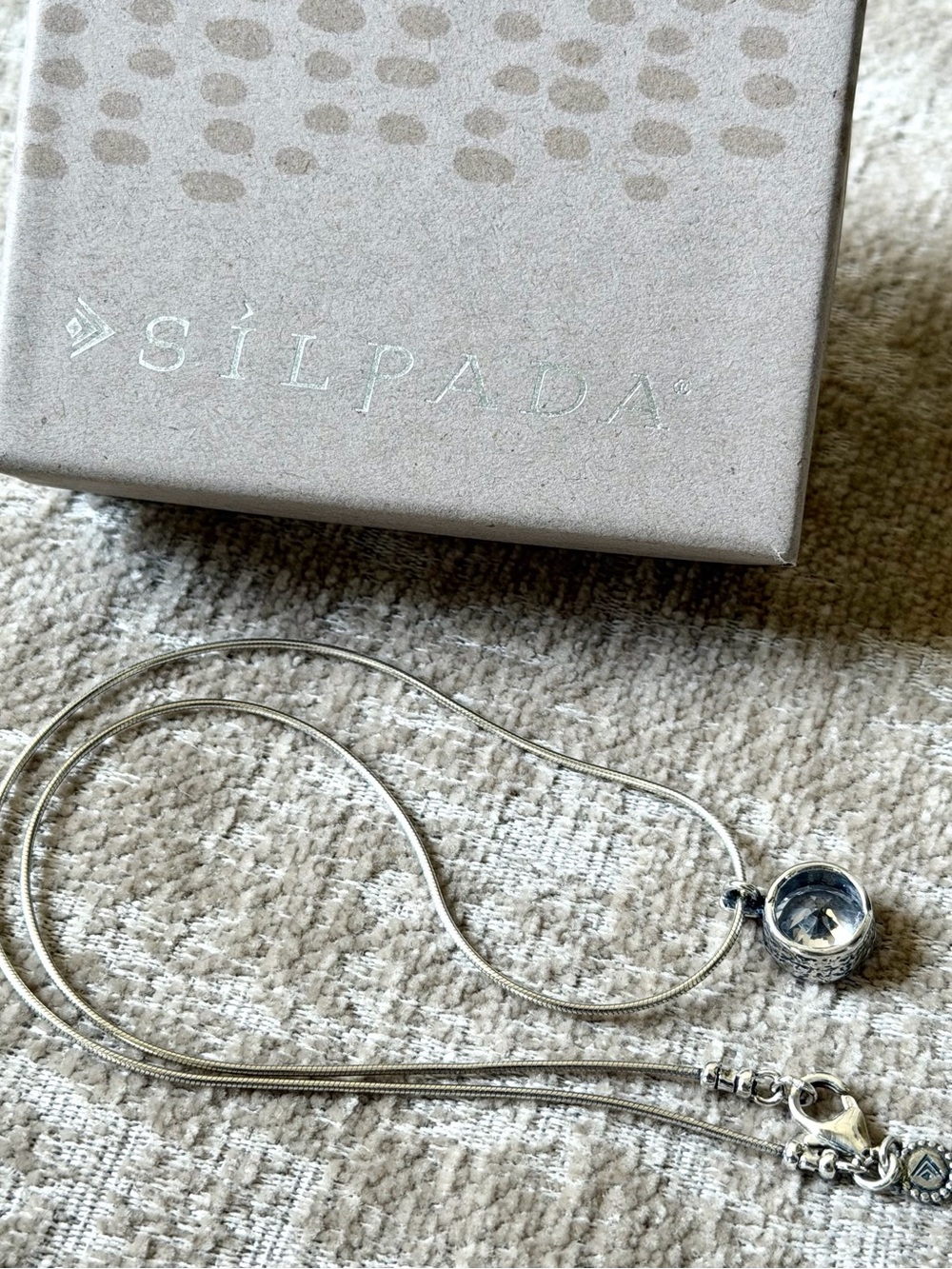 Silpada Cinema Star Silver Necklace with CZ Pendant - Picture 7 of 10